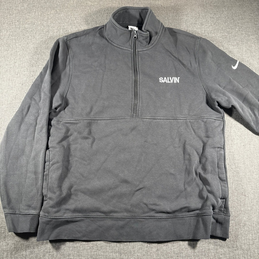 Nike Sportswear Club 1/4‎ Zip Pullover Mens XL Grey Salvin Fleece Sweatshirt